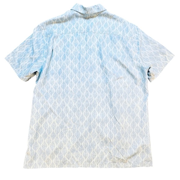 Tommy Bahama Silk Shirt XL Leaf Hibiscus Camp Button Up Aloha Tropical - Picture 4 of 11